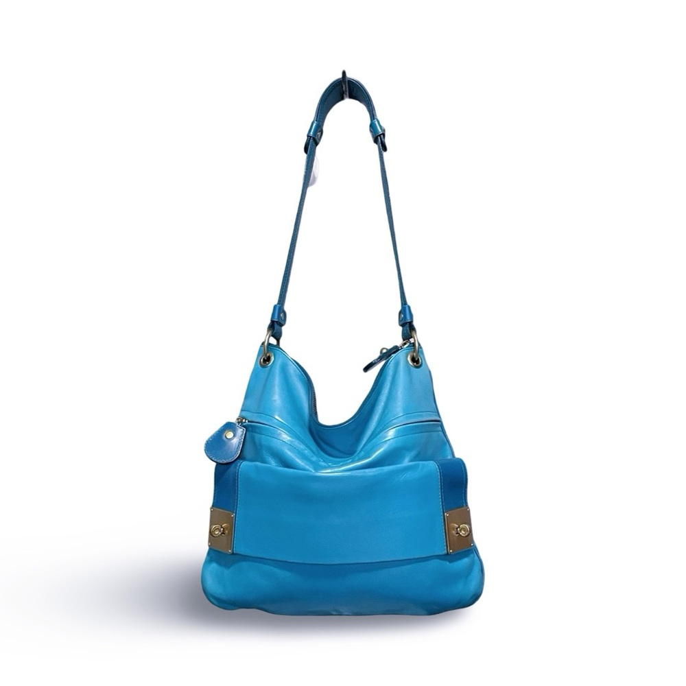 Mulberry Rare Y2K Bright Blue Leather Hobo Bag With single Strap - Picture 4 of 16